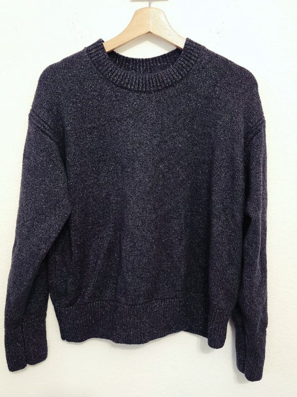 Banana Republic Sparkle Knit Sweater Navy Sz S